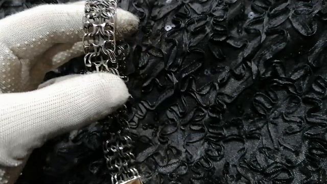 Серебряный браслет плетение Император 22.5см. смотреть онлайн