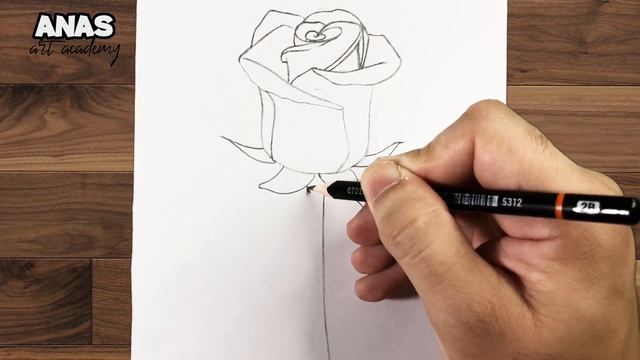 How To Draw A ROSE | Sketch Drawing step by step смотреть онлайн