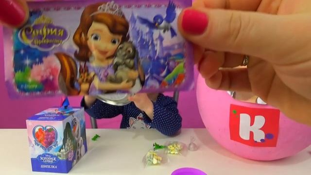 Мисс Кэти в гостях у Настюши. Огромное яйцо с сюрпризами и игрушками смотреть онлайн