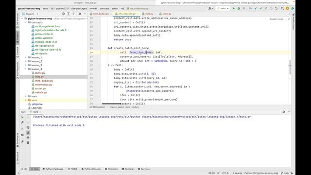 04 Fourth lesson Developing TON on Python. NFT collection. Author - @yungwine смотреть онлайн