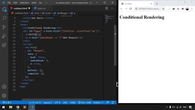 Conditional Rendering (V-Show) смотреть онлайн