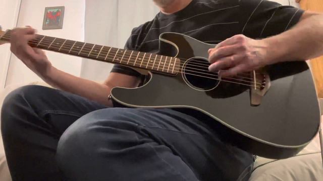 2002 Fender Stratacoustic Acoustic Electric Strat Stratocaster Black Fishman Classic 4 China