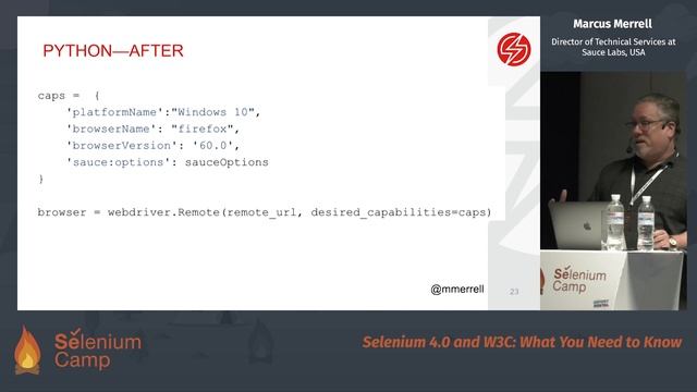 Selenium 4.0 and W3C: What You Need to Know (Marcus Merrell, USA) [ENG] смотреть онлайн