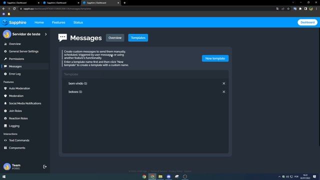 COMO CRIAR BOTÕES E MENU DE SELEÇÃO COM MENSAGEM NA SAPPHIRE! - Discord смотреть онлайн