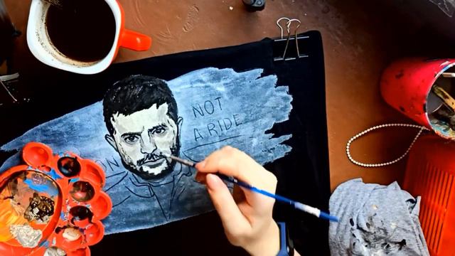 Another one hobby of RPGGirl. [ASMR] Drawing a portrait of President Zelensky смотреть онлайн
