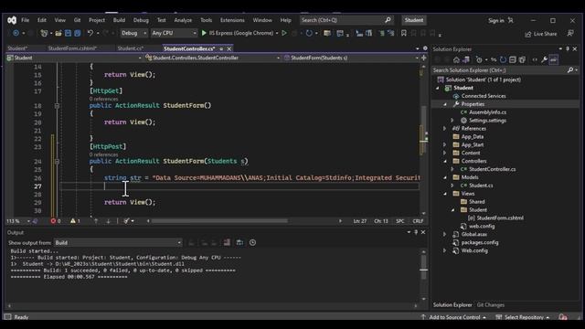 How to Save Student Data in Sql DataBase Asp.Net(MVC) C#|LEARNWITHANAS | #coding #csharp #viral смотреть онлайн