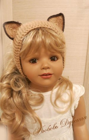 Детская повязка-кошка. Мастер класс.