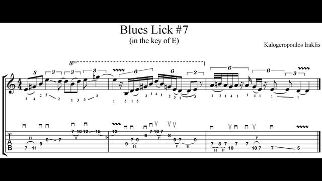 Guitar Licks with Tab - Blues Lick #7 (in the key of E) смотреть онлайн