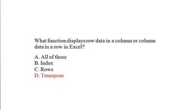 MS EXCEL SOLVED MCQs смотреть онлайн