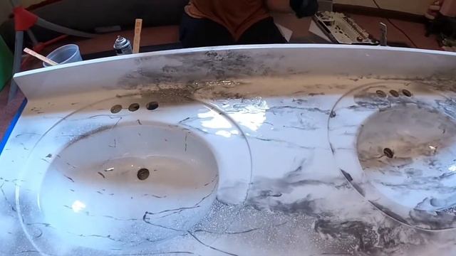 Make countertops look like Stone! Amazing Quartz finish using Epoxy mixture! смотреть онлайн