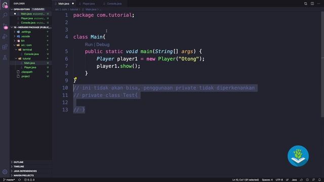 Belajar Java [OOP] - 16 - Hierarki Package (default, public, static) смотреть онлайн