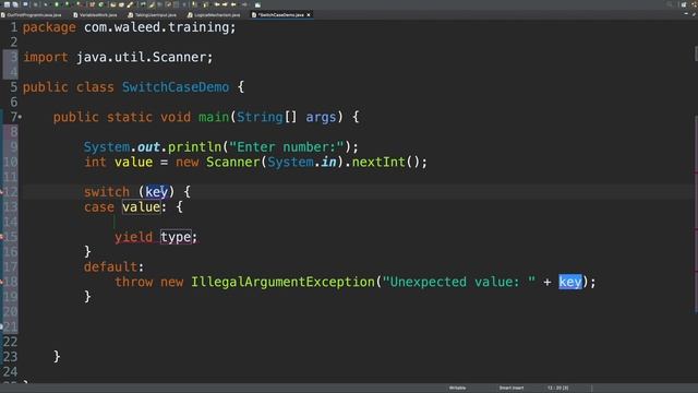 07 Using switch-case in Java смотреть онлайн