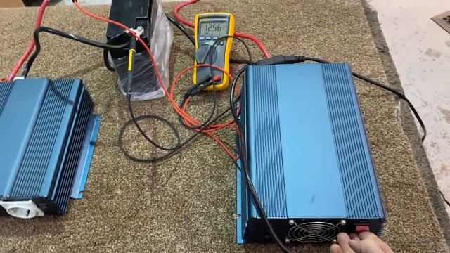 Testing a high power, 600w inverter, and 18AH battery. смотреть онлайн