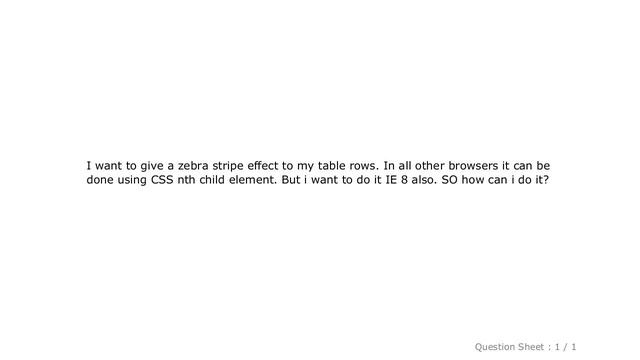 CSS : How to make Internet Explorer 8 to support nth child() CSS element? смотреть онлайн