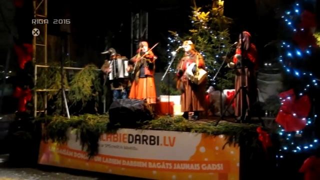 Latvian Christmas Song. Riga, Latvia.