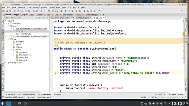 154 Android Studio SQLite OnCreate OnUpgrade Constructor смотреть онлайн