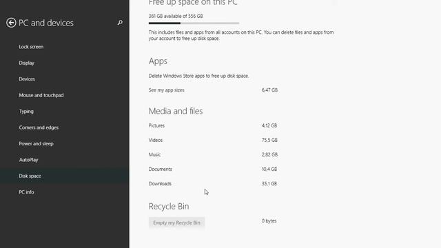 Windows 8.1 How to view disk space used by your media files and download folder смотреть онлайн