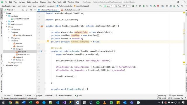 Android Studio 4.1.1 - #41 - App Relógio - Handler e Runnable смотреть онлайн