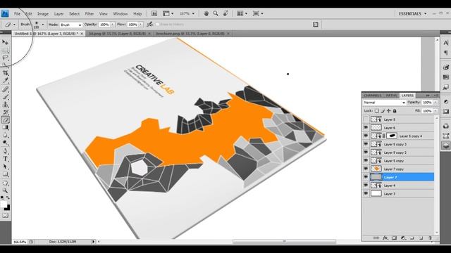 Print Design - Brochure Cover (part-2) - Adobe Photoshop смотреть онлайн