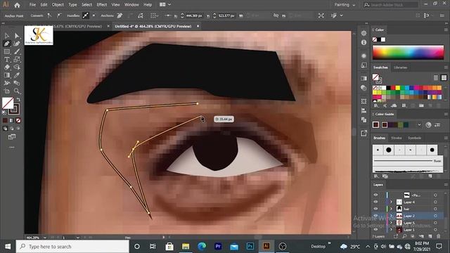 VECTOR ART USING ADOBE ILLUSTRATOR |SHAMANTH BRO GOWDA | BIGG BOSS KANNADA 8| PEN TOOL |PHOTOSHOP | смотреть онлайн