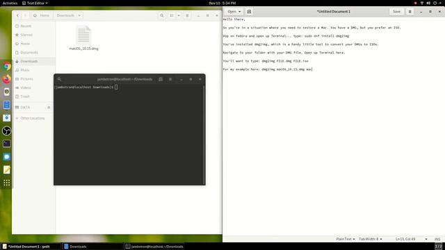 Convert DMG to ISO in Fedora 30 смотреть онлайн