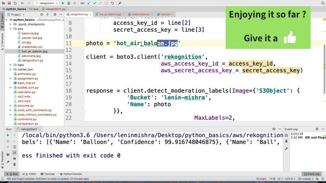Image Recognition with AWS and Python | Tutorial 3 | Image Moderation | AWS Rekognition смотреть онлайн