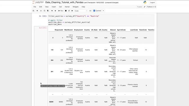 Data Cleaning with Pandas - Sample Data, create filters, get value counts смотреть онлайн