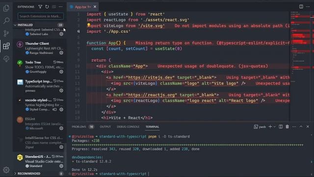 Como configurar el standard con Typescript y evitar errores. смотреть онлайн
