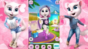 LEVEL 600. Анжела танцует. Игра как мультик. My Talking Angela/Моя говорящая Анжела.