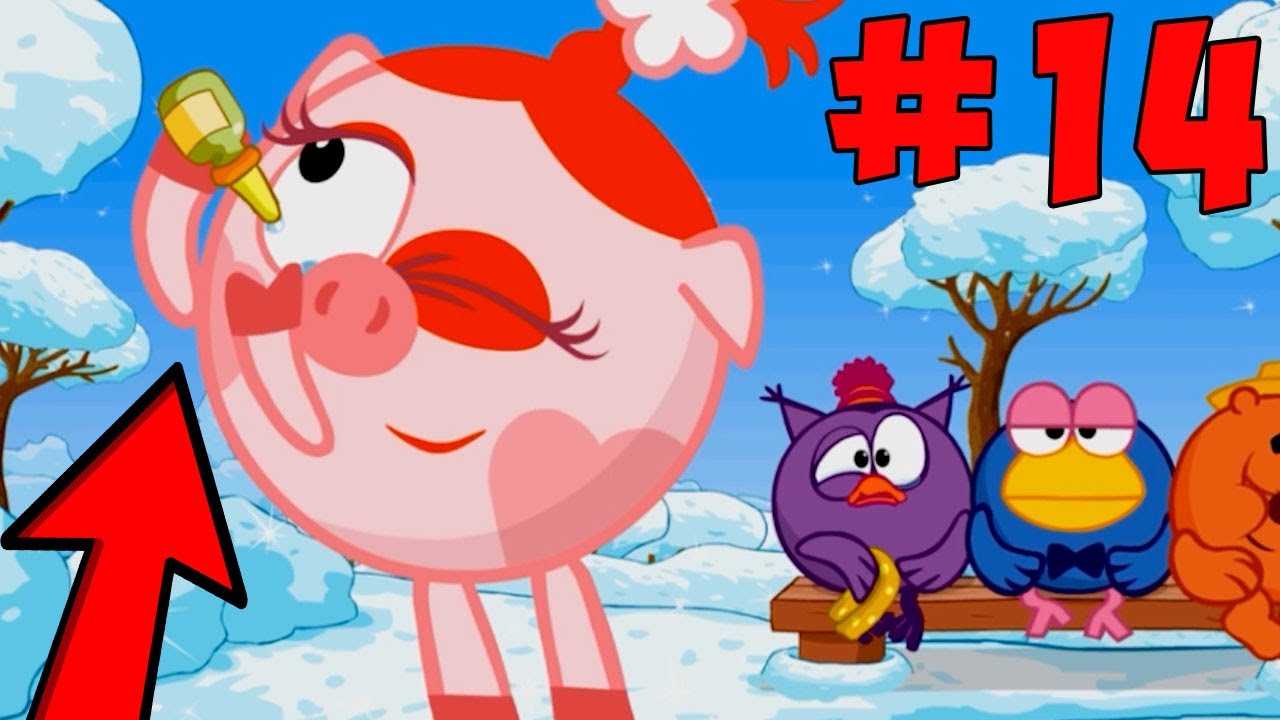 Нюша и победа на соревнованиях. Смешарики. Прощай зима 14 серия. Прохождение игры на канале БэбиМакс смотреть онлайн