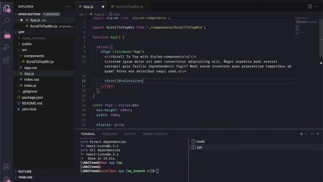 Scroll Top Widget for React | Web Development Tutorials | Beginners смотреть онлайн