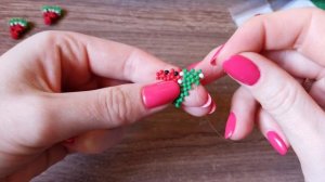 Объёмный арбуз из бисера / Фигурка из бисера / Часть 1