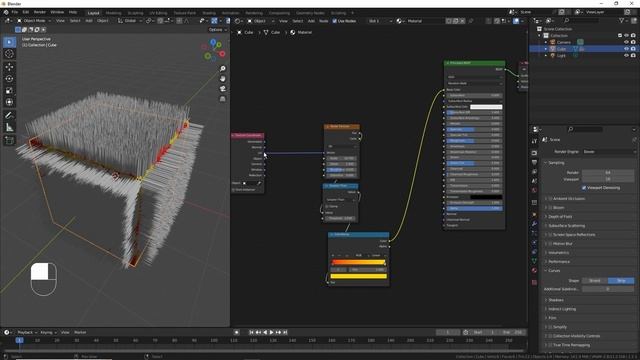 Easy way to transfer texture onto the new hair system in Blender 3.3+ смотреть онлайн