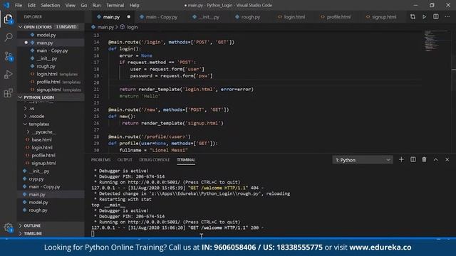 How to Create Login System using Python | Python Programming Tutorial | Edureka Rewind - 3 смотреть онлайн
