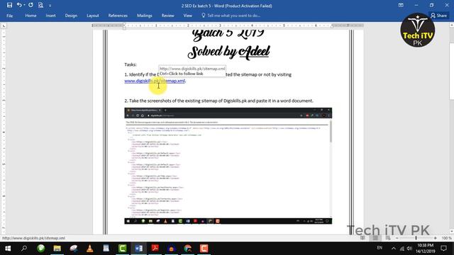 SEO exercise 2 batch 5 2019 | Digiskills | Tech iTV PK смотреть онлайн