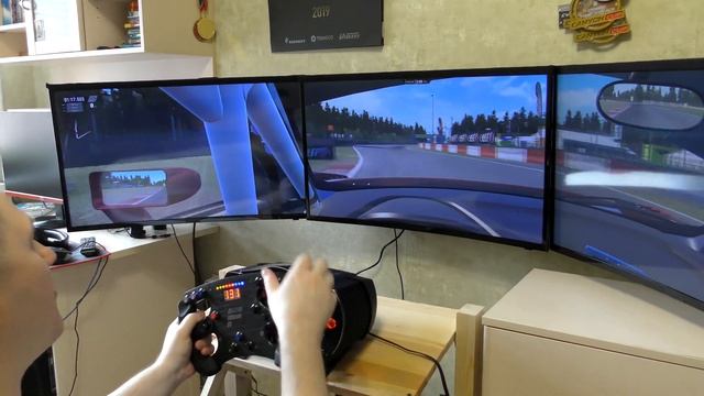 #triplescreen Собираем, запускаем ТРИПЛСКРИН для гонок в гостях у симрейсера! часть 2