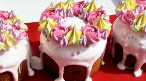 Как красиво украсить кулич! ПАСХАЛЬНОЕ БЕЗЕ!!! Безе на Швейцарской меренге!!! ПРОЩЕ простого!!!