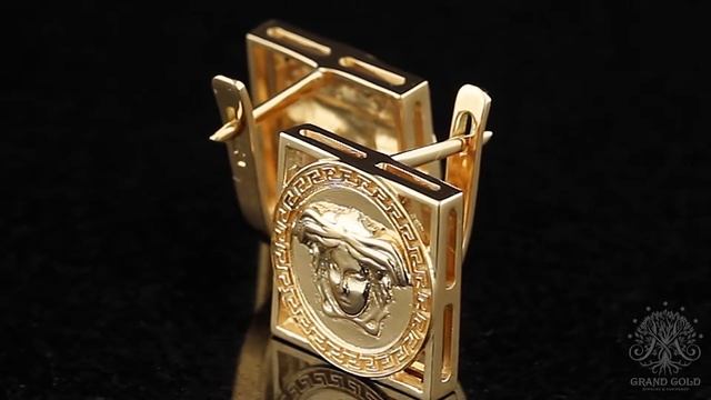 Серьги в стиле Versace из золота 585 пробы смотреть онлайн