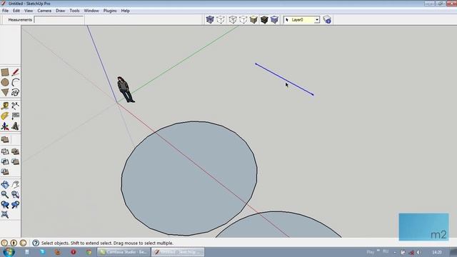 Уроки SketchUp - Основы SketchUp, урок №2: Тулбары и окна