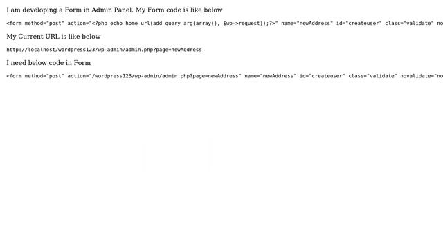 Wordpress: Get current URL in Form action смотреть онлайн