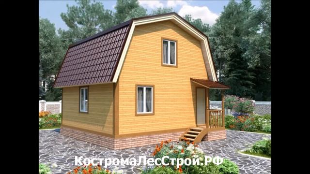 Дом из бруса Мытищи 6х6 S=64 кв.м смотреть онлайн