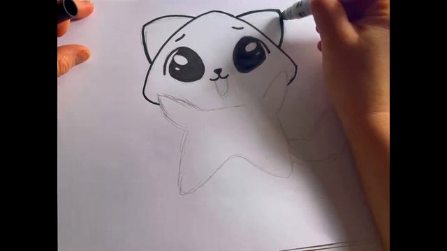 Как рисовать кошку котенка / How to draw a cat kitty смотреть онлайн