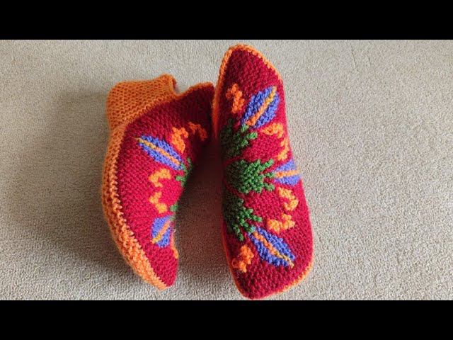 Яркие тапочки  с красивым узором