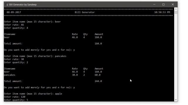 Python Project: Bill Generator смотреть онлайн
