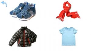 Учим названия одежды и обуви.