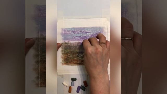 Пейзаж масляной пастелью смотреть онлайн