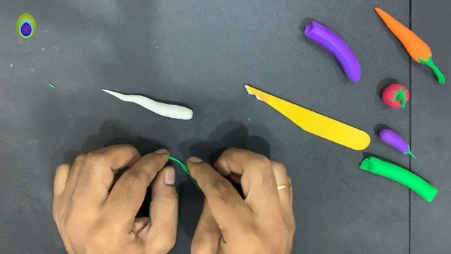 how to make vegetable with playdough | Clay modeling | Miniature modelling | Diy смотреть онлайн