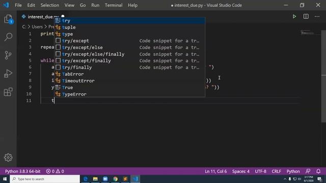 Lab 7 - interest_due.py смотреть онлайн