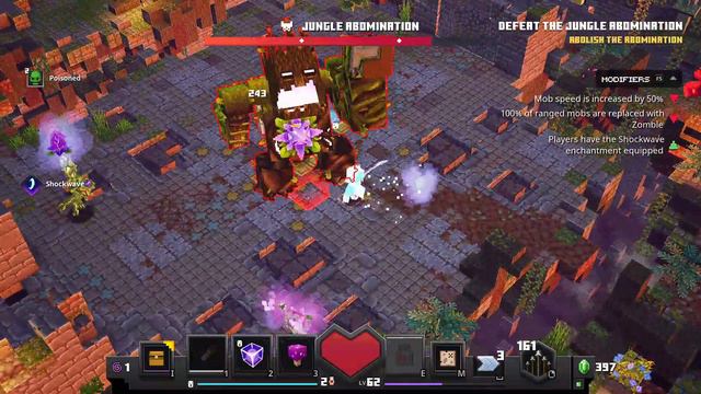 Minecraft Dungeons - Jungle Abomination Boss Fight смотреть онлайн