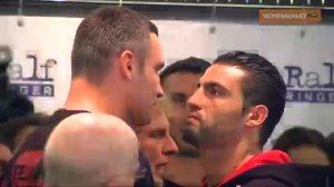 Кличко - Чарр- дуэль взглядов.